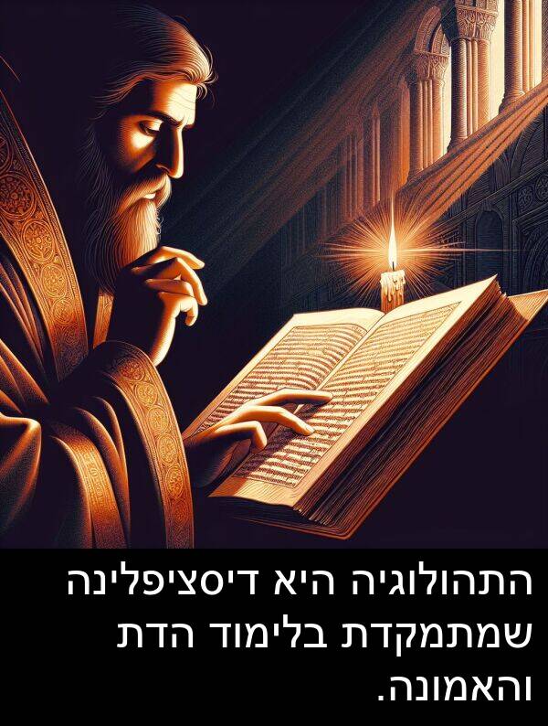 דיסציפלינה: התהולוגיה היא דיסציפלינה שמתמקדת בלימוד הדת והאמונה.