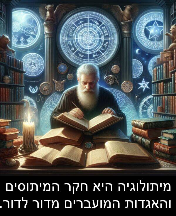 מדור: מיתולוגיה היא חקר המיתוסים והאגדות המועברים מדור לדור.