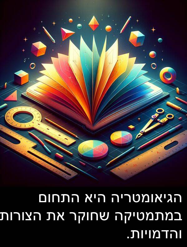 הצורות: הגיאומטריה היא התחום במתמטיקה שחוקר את הצורות והדמויות.