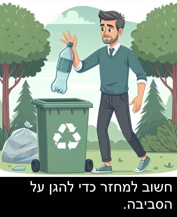 הסביבה: חשוב למחזר כדי להגן על הסביבה.