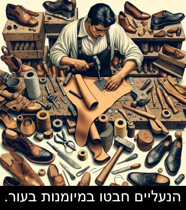 חבטו: הנעליים חבטו במיומנות בעור.