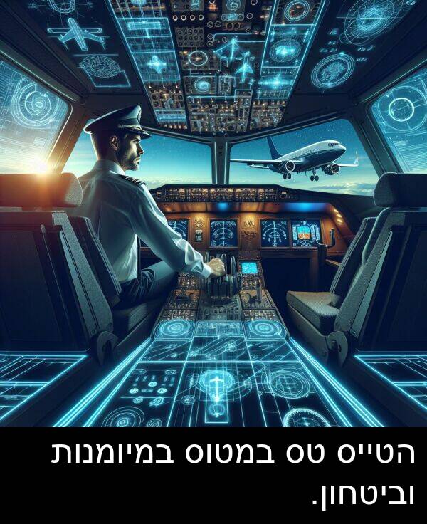 וביטחון: הטייס טס במטוס במיומנות וביטחון.