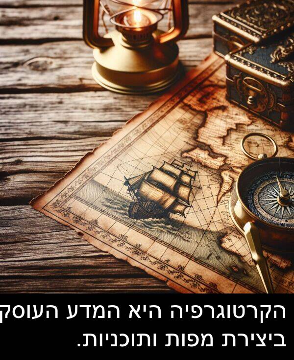 מפות: הקרטוגרפיה היא המדע העוסק ביצירת מפות ותוכניות.