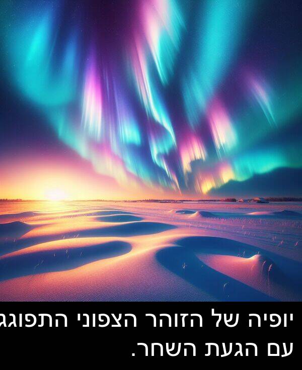 יופיה: יופיה של הזוהר הצפוני התפוגג עם הגעת השחר.