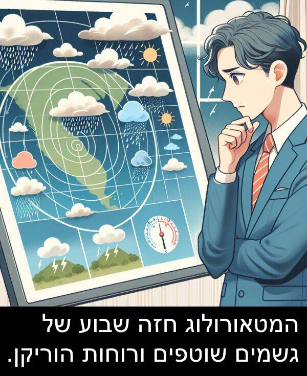 המטאורולוג: המטאורולוג חזה שבוע של גשמים שוטפים ורוחות הוריקן.