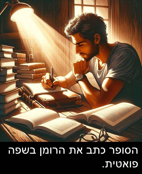פואטית: הסופר כתב את הרומן בשפה פואטית.