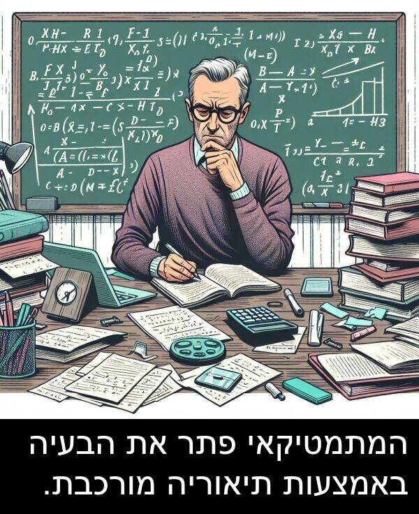 באמצעות: המתמטיקאי פתר את הבעיה באמצעות תיאוריה מורכבת.