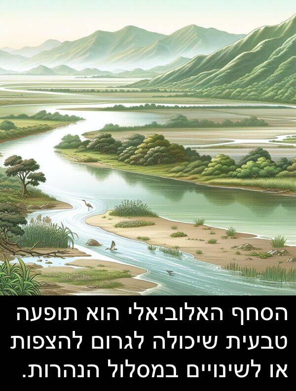 טבעית: הסחף האלוביאלי הוא תופעה טבעית שיכולה לגרום להצפות או לשינויים במסלול הנהרות.