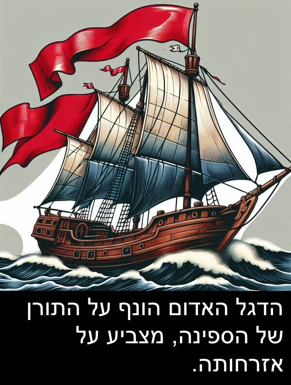 אזרחותה: הדגל האדום הונף על התורן של הספינה, מצביע על אזרחותה.
