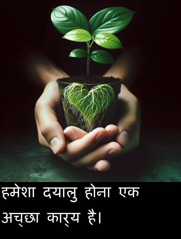 होना: हमेशा दयालु होना एक अच्छा कार्य है।