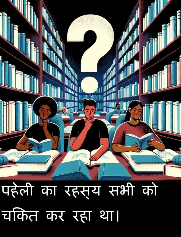 पहेली: पहेली का रहस्य सभी को चकित कर रहा था।
