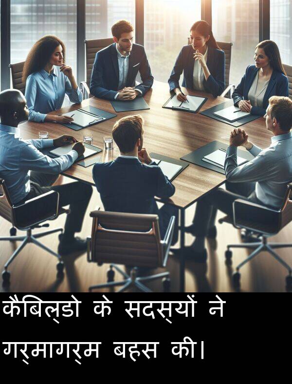 गर्मागर्म: कैबिल्डो के सदस्यों ने गर्मागर्म बहस की।