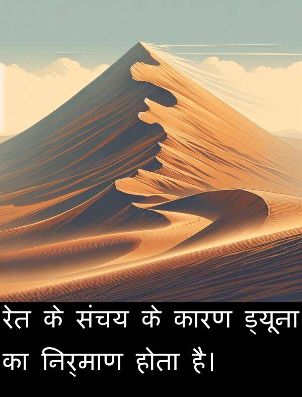 रेत: रेत के संचय के कारण ड्यूना का निर्माण होता है।