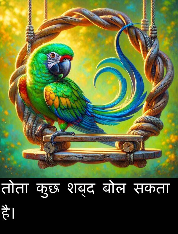 सकता: तोता कुछ शब्द बोल सकता है।