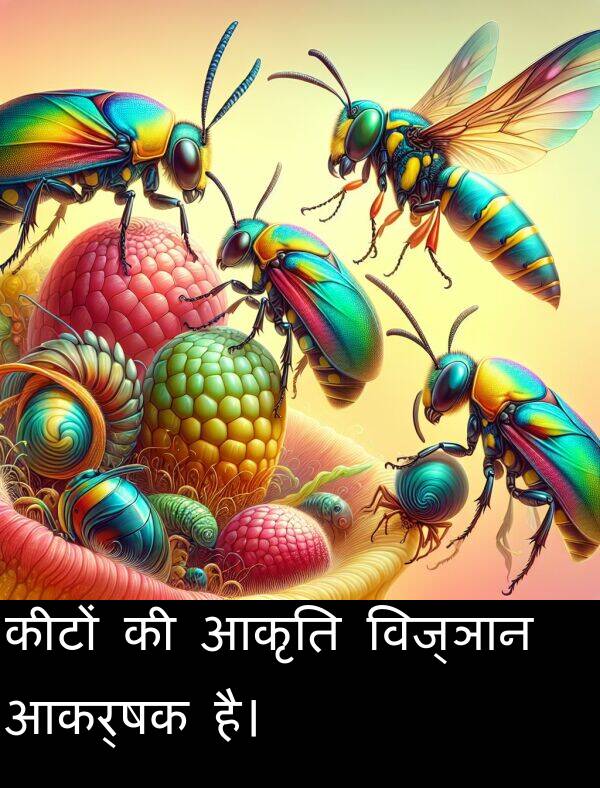 आकर्षक: कीटों की आकृति विज्ञान आकर्षक है।
