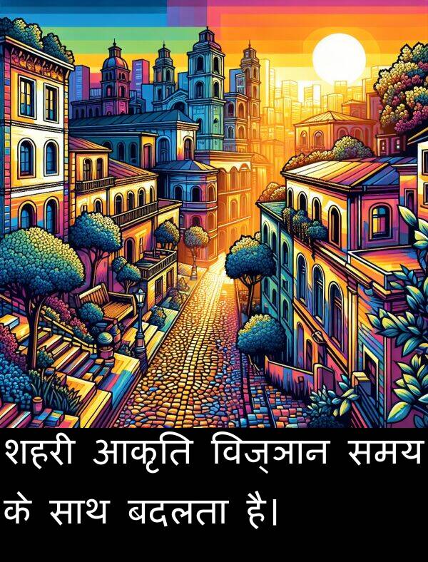 विज्ञान: शहरी आकृति विज्ञान समय के साथ बदलता है।