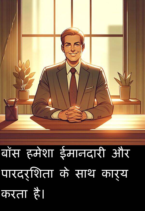 हमेशा: बॉस हमेशा ईमानदारी और पारदर्शिता के साथ कार्य करता है।