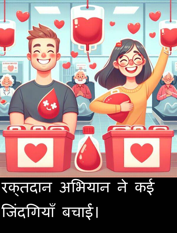 अभियान: रक्तदान अभियान ने कई जिंदगियाँ बचाईं।