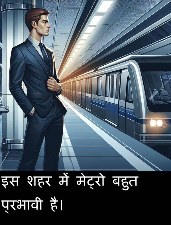 बहुत: इस शहर में मेट्रो बहुत प्रभावी है।