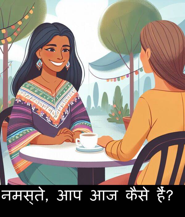 हैं: नमस्ते, आप आज कैसे हैं?