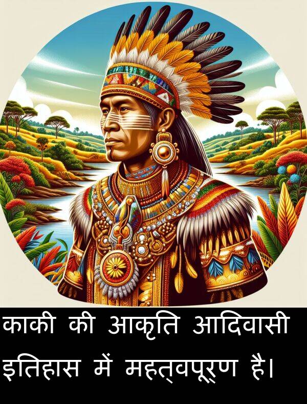 इतिहास: काकी की आकृति आदिवासी इतिहास में महत्वपूर्ण है।