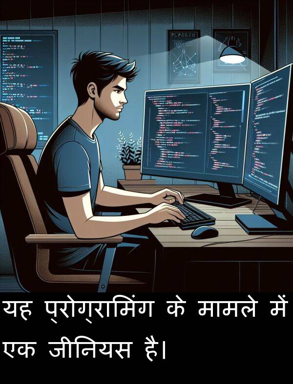 मामले: यह प्रोग्रामिंग के मामले में एक जीनियस है।
