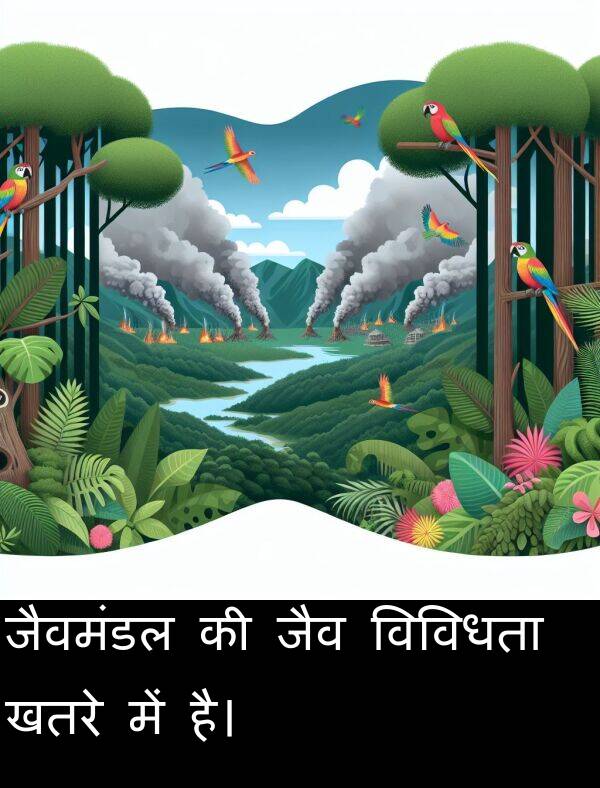 खतरे: जैवमंडल की जैव विविधता खतरे में है।