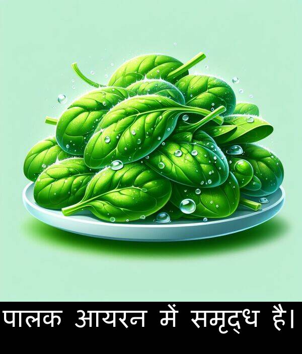 आयरन: पालक आयरन में समृद्ध है।