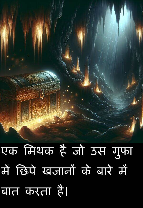 छिपे: एक मिथक है जो उस गुफा में छिपे खजानों के बारे में बात करता है।