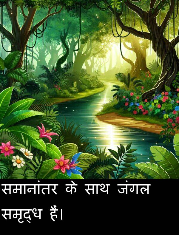 हैं।: समानांतर के साथ जंगल समृद्ध हैं।
