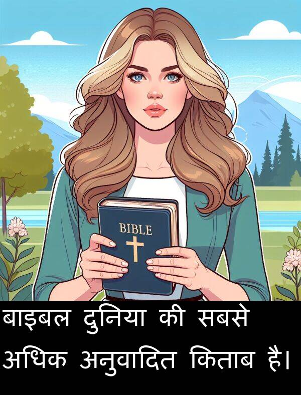 सबसे: बाइबल दुनिया की सबसे अधिक अनुवादित किताब है।