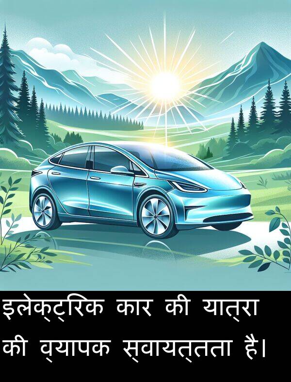 इलेक्ट्रिक: इलेक्ट्रिक कार की यात्रा की व्यापक स्वायत्तता है।