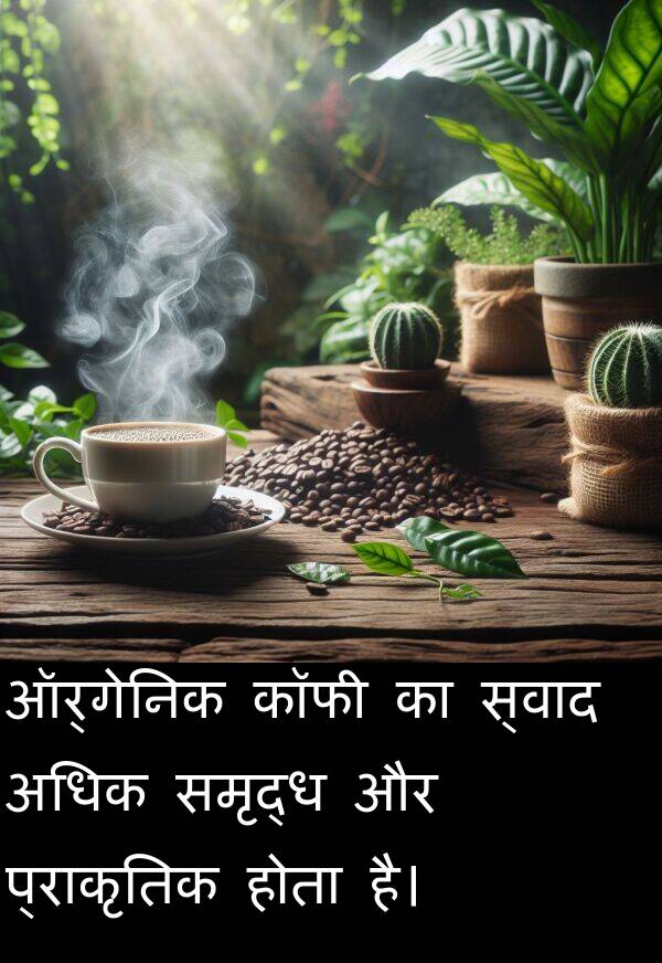 अधिक: ऑर्गेनिक कॉफी का स्वाद अधिक समृद्ध और प्राकृतिक होता है।