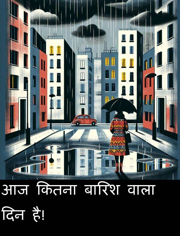 है: आज कितना बारिश वाला दिन है!