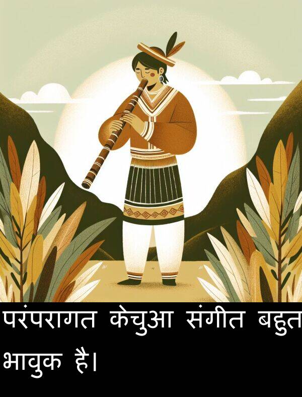 संगीत: परंपरागत केचुआ संगीत बहुत भावुक है।