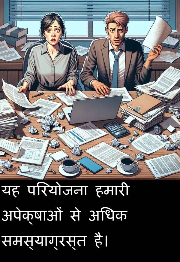 परियोजना: यह परियोजना हमारी अपेक्षाओं से अधिक समस्याग्रस्त है।