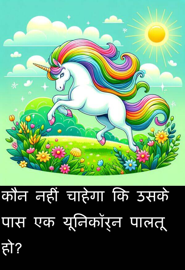 उसके: कौन नहीं चाहेगा कि उसके पास एक यूनिकॉर्न पालतू हो?