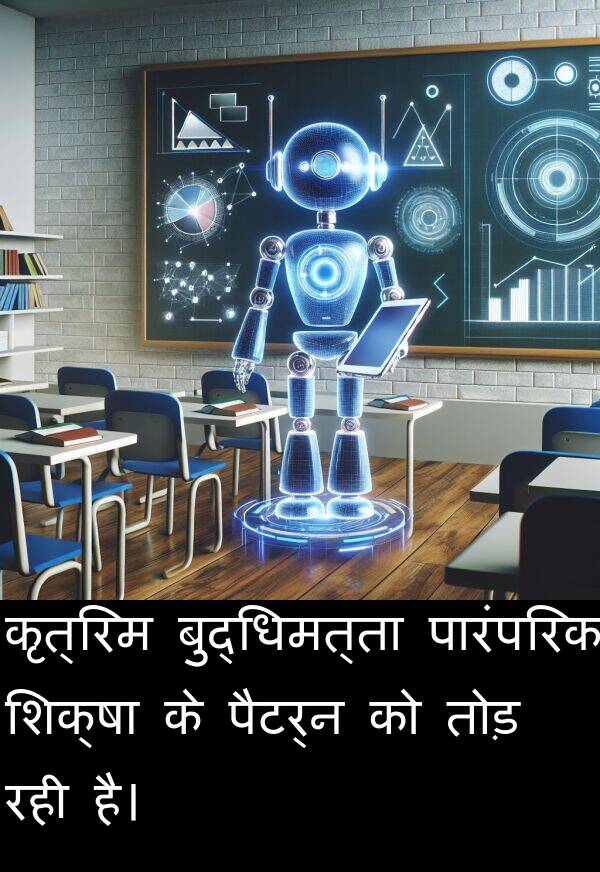 तोड़: कृत्रिम बुद्धिमत्ता पारंपरिक शिक्षा के पैटर्न को तोड़ रही है।