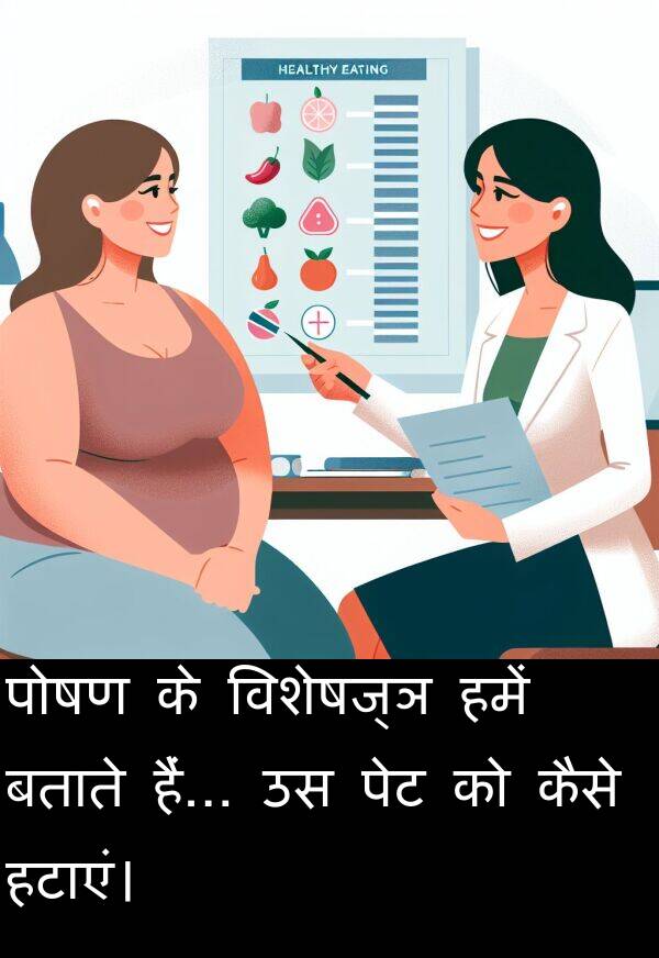 हैं: पोषण के विशेषज्ञ हमें बताते हैं... उस पेट को कैसे हटाएं।