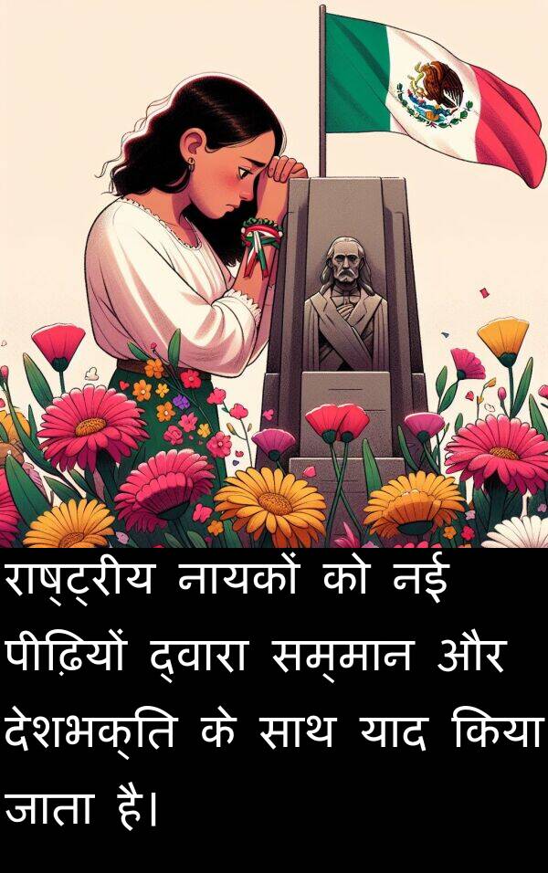 याद: राष्ट्रीय नायकों को नई पीढ़ियों द्वारा सम्मान और देशभक्ति के साथ याद किया जाता है।