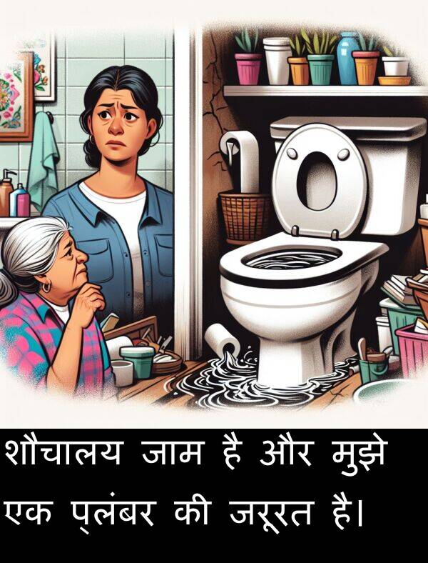 प्लंबर: शौचालय जाम है और मुझे एक प्लंबर की जरूरत है।