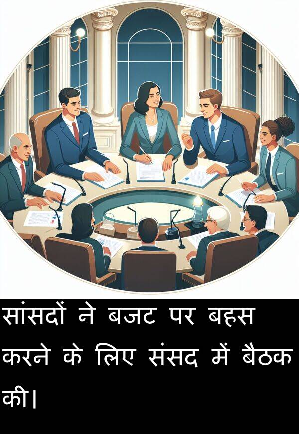 बजट: सांसदों ने बजट पर बहस करने के लिए संसद में बैठक की।