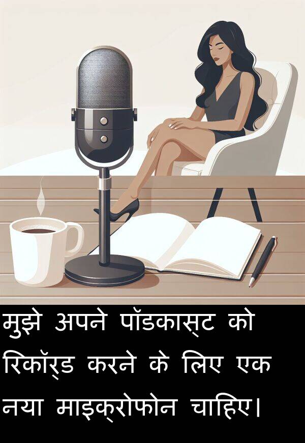 रिकॉर्ड: मुझे अपने पॉडकास्ट को रिकॉर्ड करने के लिए एक नया माइक्रोफोन चाहिए।