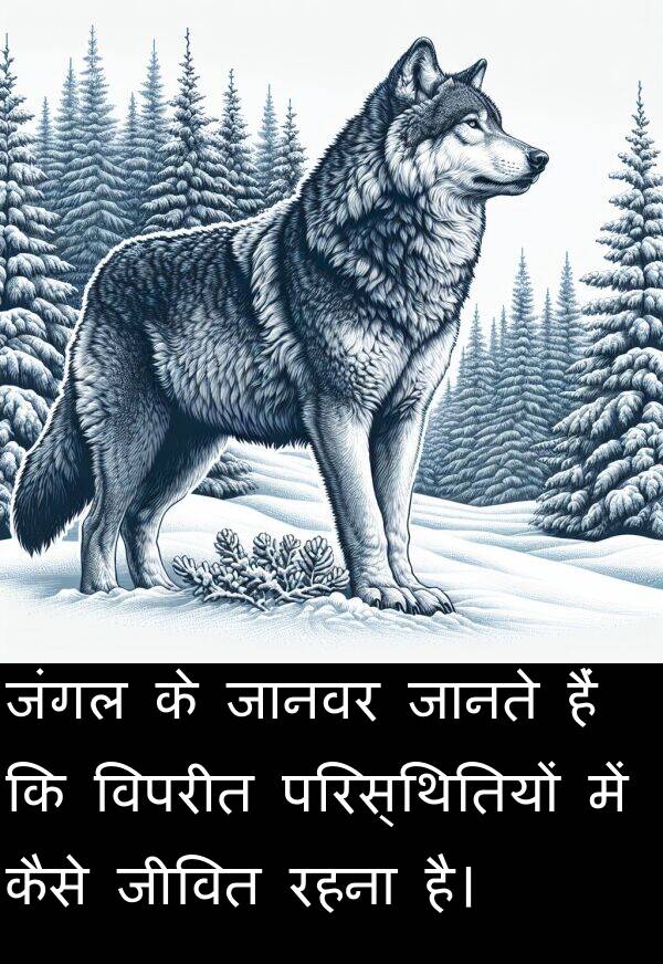 परिस्थितियों: जंगल के जानवर जानते हैं कि विपरीत परिस्थितियों में कैसे जीवित रहना है।