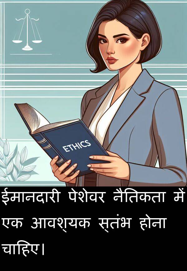 होना: ईमानदारी पेशेवर नैतिकता में एक आवश्यक स्तंभ होना चाहिए।