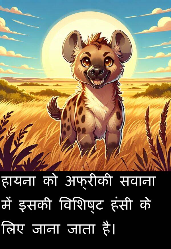 विशिष्ट: हायना को अफ्रीकी सवाना में इसकी विशिष्ट हंसी के लिए जाना जाता है।