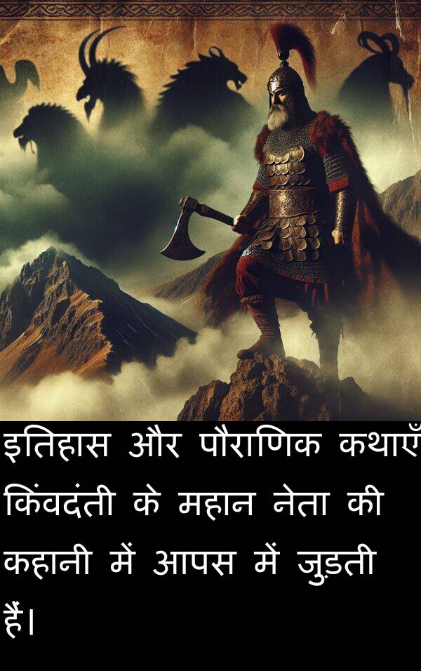 इतिहास: इतिहास और पौराणिक कथाएँ किंवदंती के महान नेता की कहानी में आपस में जुड़ती हैं।
