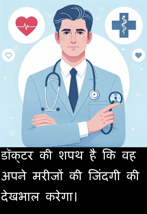 मरीजों: डॉक्टर की शपथ है कि वह अपने मरीजों की जिंदगी की देखभाल करेगा।
