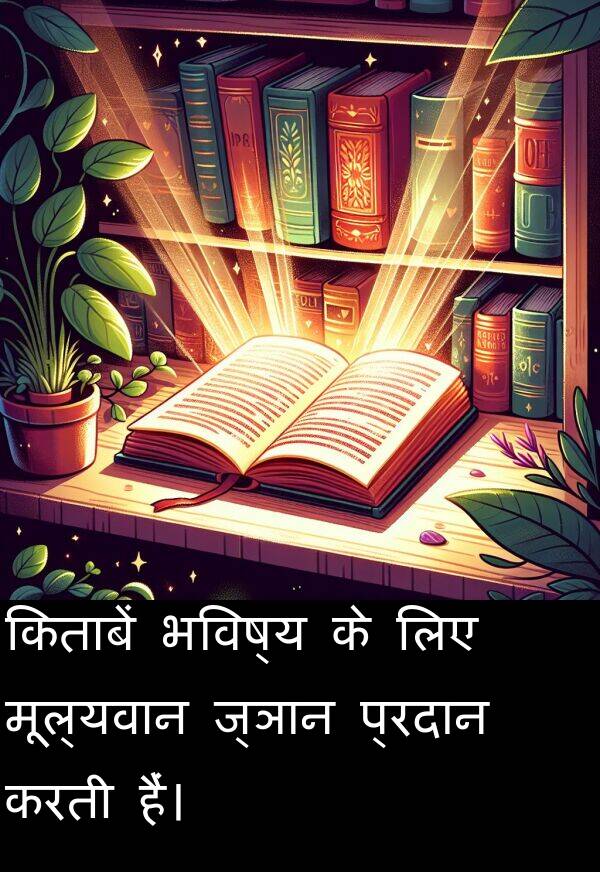 भविष्य: किताबें भविष्य के लिए मूल्यवान ज्ञान प्रदान करती हैं।