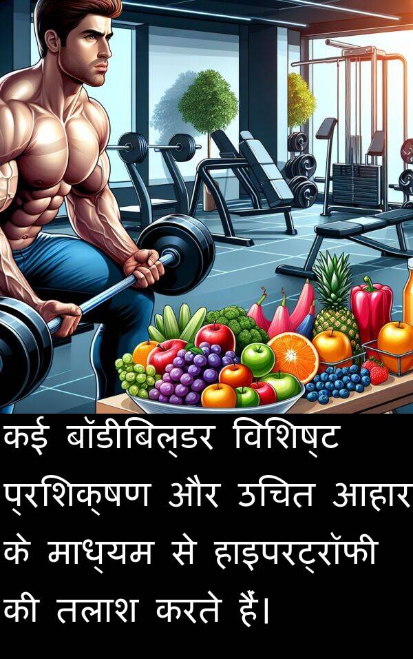 विशिष्ट: कई बॉडीबिल्डर विशिष्ट प्रशिक्षण और उचित आहार के माध्यम से हाइपरट्रॉफी की तलाश करते हैं।
